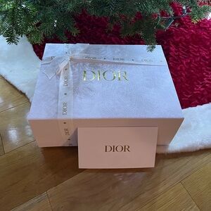 Dior Gold Logo on Textured White gift Box